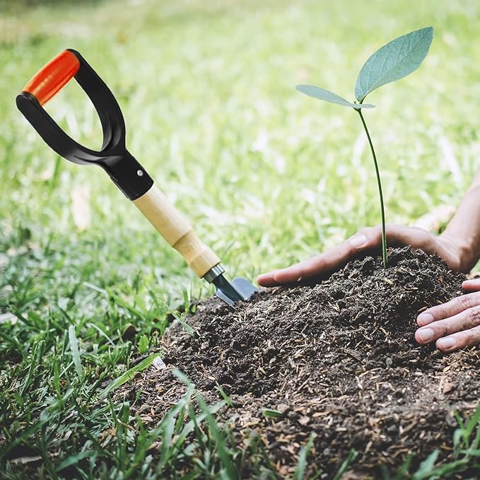 Kathfly 4 Pcs Shovel D Grip Handle 1-1/4" Inner Diameter 32mm Snow Shovel Handle Replacement Camp Scoop Grain Shovel Hand Protect Garden Raking Accessories Tools for Gardening Raking Digging