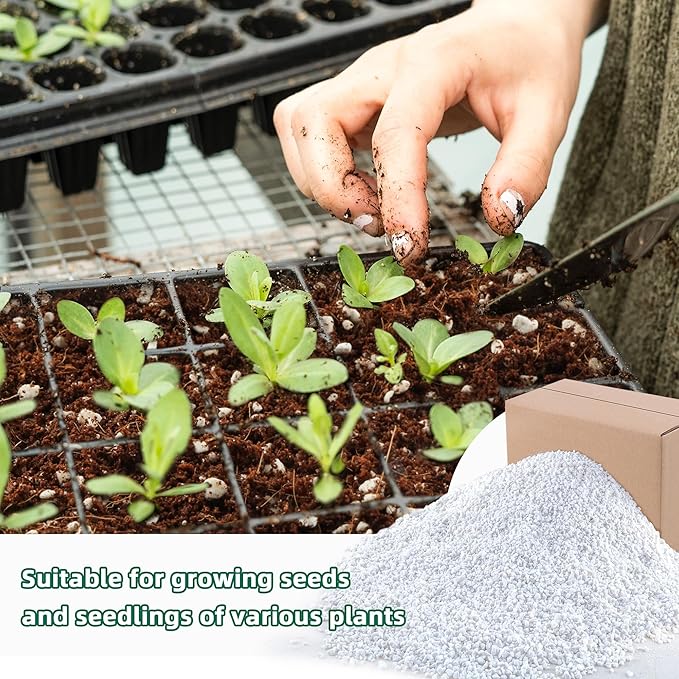 9 Quarts Perlite for Plant Soil - Amendment for Potting Soil, Improves Drainage and Aeration for Soil,Better for Root Growth…