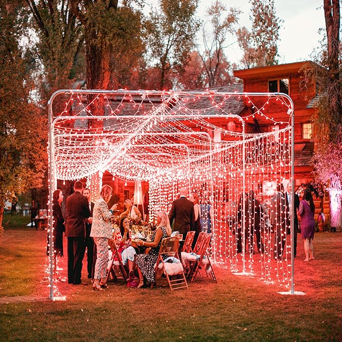 200 LED Red Christmas String Lights, 66ft Clear Wire 8 Modes, Connectable Waterproof Plug-in Twinkle Fairy Lights for Tree Bedroom Indoor Outdoor Christmas Decorations