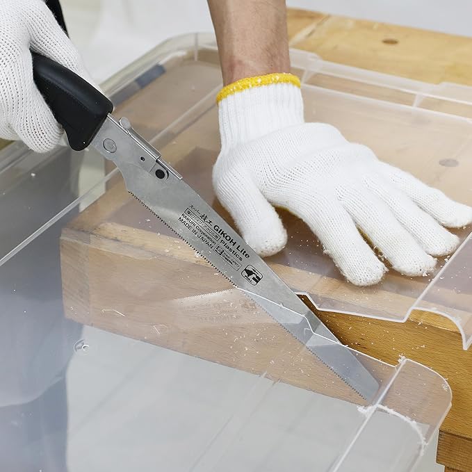 KAKURI Japanese Hand Saw [PVC Pipe, Plastic] 8-1/4" Japanese Pull Saw with Blade Cover, Made in JAPAN