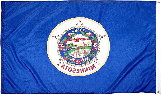 FlagSource Minnesota Nylon State Flag, Made in the USA, 5x8'