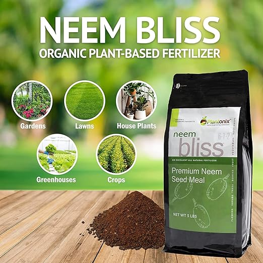 Neem Bliss (20lbs) - Organic Neem Meal Fertilizer for Plants - OMRI-Listed Neem Cake - Neem Seed Meal for Plants - Neem Fertilizer for Plants - Organic Fertilizer for Plants, Lawns, & Gardening