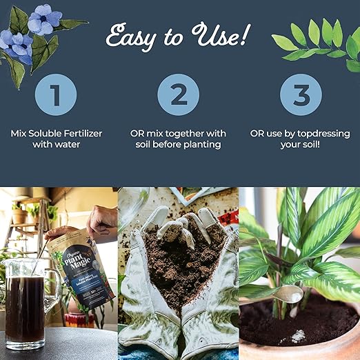 Organic Plant Magic - Truly Organic™ Fast-Acting Water Soluble Plant Food - All-Purpose Fertilizer Concentrate for Flower, Vegetable, Herb, Fruit Tree, Garden & Indoor Houseplants [One 1/2 lb Bag]
