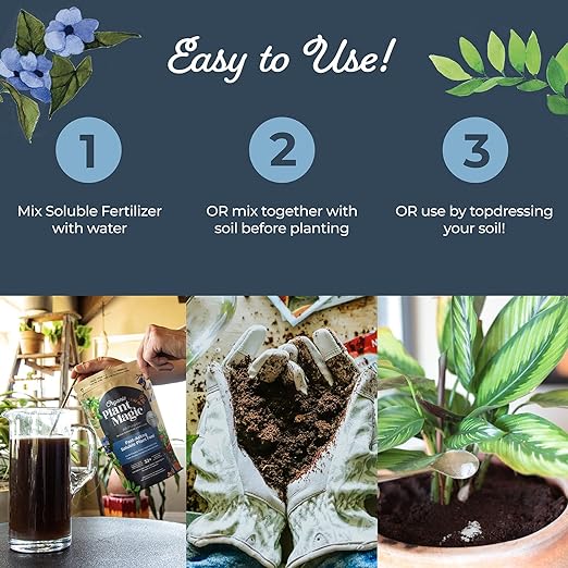 Organic Plant Magic - Truly Organic™ Fast-Acting Soluble Plant Food: All-Purpose Fertilizer Concentrate for All Flower Vegetable Herb Fruit Tree Shrub Container Garden & House Plants [One 1 lb Bag]