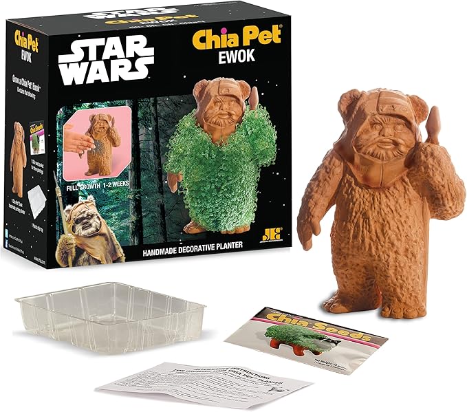 Chia Pet Star Wars Ewok with Seed Pack, Decorative Pottery Planter, Easy to Do and Fun to Grow, Novelty Gift, Perfect for Any Occasion