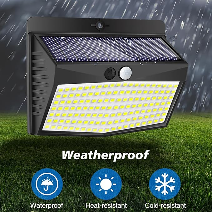 Peasur [138 LED/6 Packs] Solar Outdoor Motion Sensor Lights with 3 Lighting Modes Wireless Wall Waterproof Security Powered for Garden Fence Yard Deck Garage, Warm White