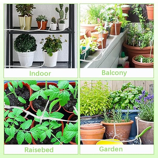 Moistenland Drip Irrigaiton Kits for 1/4" Tubing, Drip Irrigation Accessories Compatible Automatic Drip Kit or Sprinkler Systems