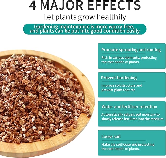 Organic Vermiculite Bulk, Horticultural Vermiculite Soil Conditioner, 10QT Organic Vermiculite by Perfect Plants, 100% Natural Vermiculite for Gardening