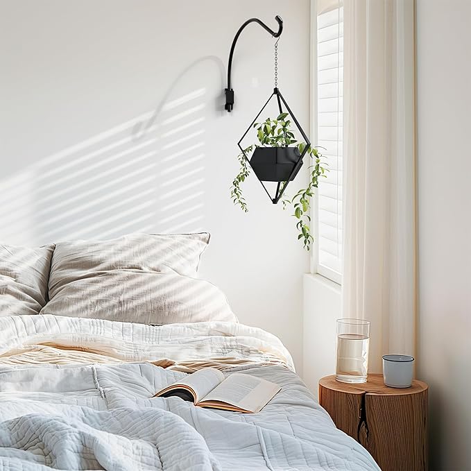 16 Inch Swivel Plant Hanger: Heavy Duty Hook for Bird Feeder, Plant, Flower Basket, Lantern, Wind Chime & More - Versatile Hanging Brackets Outdoor/Indoor Use Up to 22LB