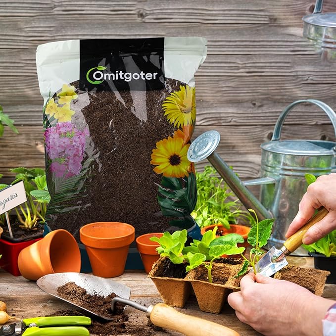 Peat Moss for Plants 4qt, Loam Sphagnum Moss Soil for Gardening, Organic Garden Growing Soil Amendment and Media for Flowers, Vegetables, Herbs, Orchid, Indoor Houseplant