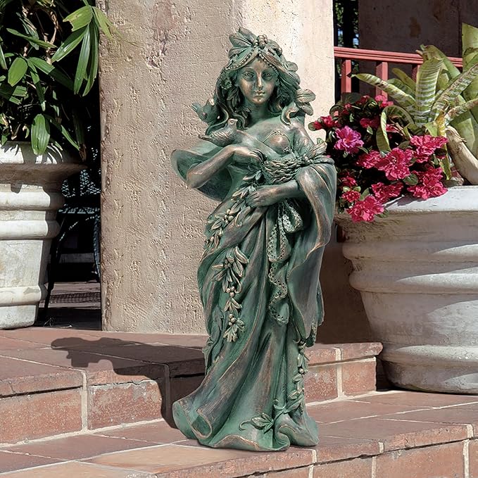 Design Toscano NG31497 Mother Nature Maiden of the Forest Statue,Full Color