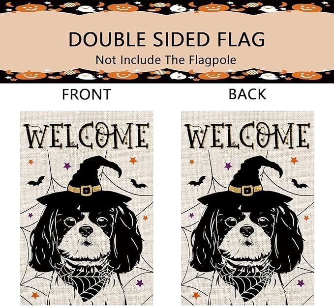 Seasonal Garden Flags Shih Tzu Double Sided Flags Set of 11 Holiday Farmhouse Indoor Outdoor Yard Lawn Chrismtas Gifts Decorations 12.5x18 Inch