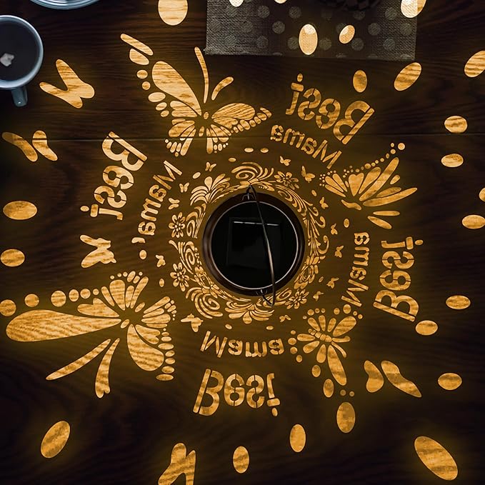 KY&BOSAM Solar Lanterns Outdoor Waterproof Butterfly Garden Decor Hanging Solar Lights Outdoor Gifts for Women Mom Grandma Metal Decorative LED Lanterns for Yard, Patio,Backyard,Porch,Pathway Decor