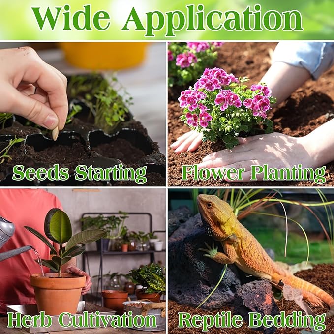 ZeeDix 200 Pcs (50mm) Compressed Coco Coir Fiber Potting Soil- Organic Coco Coir Pellet Fiber Soil for Planting Bonsai, Herbs, Plants, Flowers and Vegetables