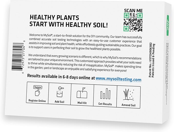 MySoil Soil Test Kit 2 Pack, Unlock Your Lawn & Garden Potential, Complete & Accurate Nutrient and pH Analysis with Recommendations Tailored to Your Soil and Plant Needs