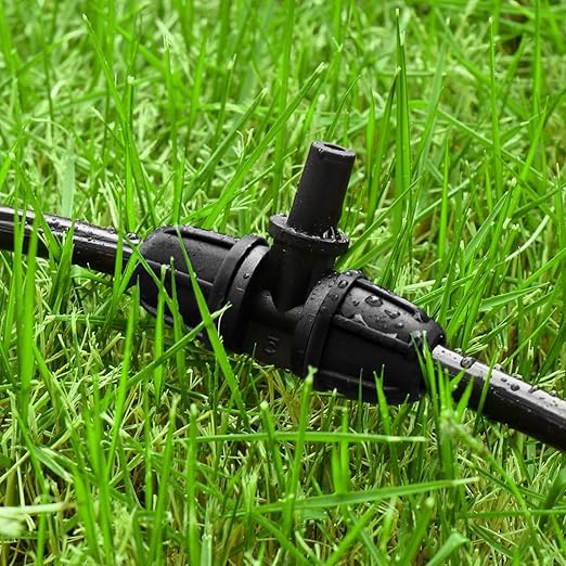 Upgraded Drip Irrigation Fittings for 1/4 inch Tubing to 6mm Flat Mouth: 24 Pieces Lock Barbed Nozzle Tee Connectors for Connecting Micro Atomizing Nozzle for Garden Greenhouse Patio Misting