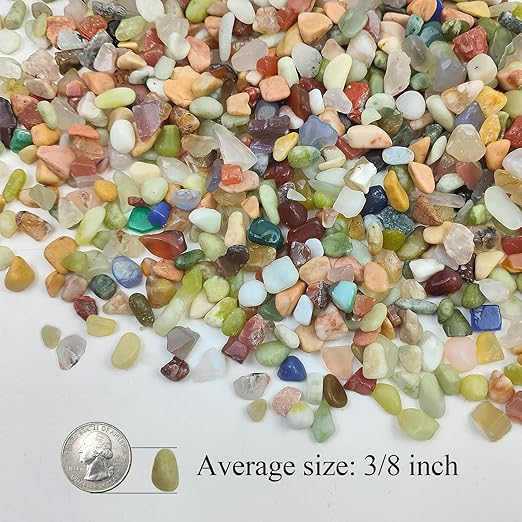 10LB Colorful Pebbles for Succulent, 3/8 Inch Natural River Rocks for Plants, Natural Decorative Polished Pebbles for Cactus,Vases, Planters,Outdoor Gardening and Indoor Plants
