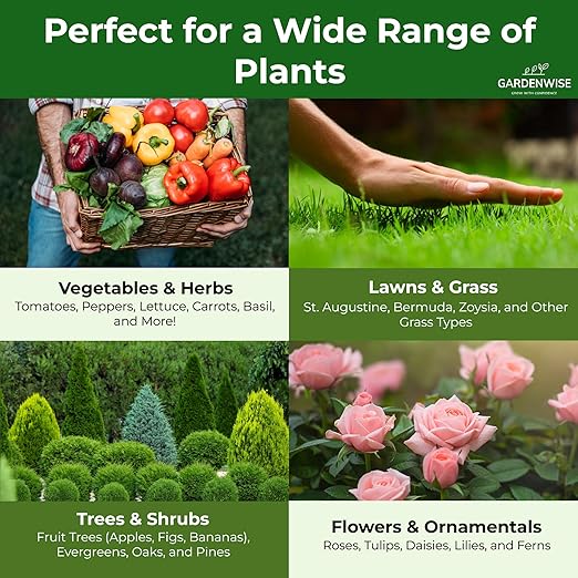 10-10-10 Plant Fertilizer Slow Release – 10 10 10 All Purpose Granular Garden Fertilizer for Fruit Trees, Evergreens, Vegetables, Arborvitae, Fig Trees, Shrubs, Pines, Oaks, Flowers