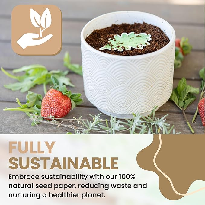 10 Pcs Plantable Seed Paper - Seed Paper Favors | Flower Seed Paper for Gardening, Crafting, Birthdays, Wedding Anniversaries | Indoor Flower Plantable Seeded Paper | Plantable Mini Seed Papers Set