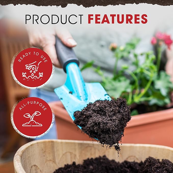 40 Pound Bag of Indoor and Outdoor Organic Planting and Potting Topsoil Mix with Perlite and Peat Mix for Gardening, 4 Pack