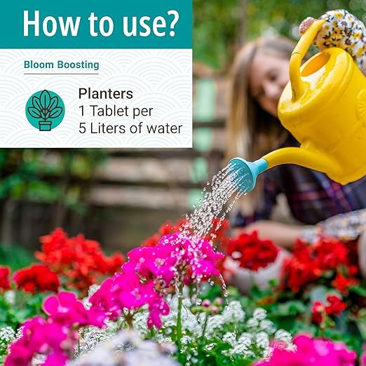 Plant Food for Houseplants - 3 Packs Blue “Bloom Boosting” Mineral Tablets; Nitrogen Rich Fertilizer; Indoor/Outdoor Plant Food for Bloom Nutrition; Garden, Tree and House Plant Fertilizer