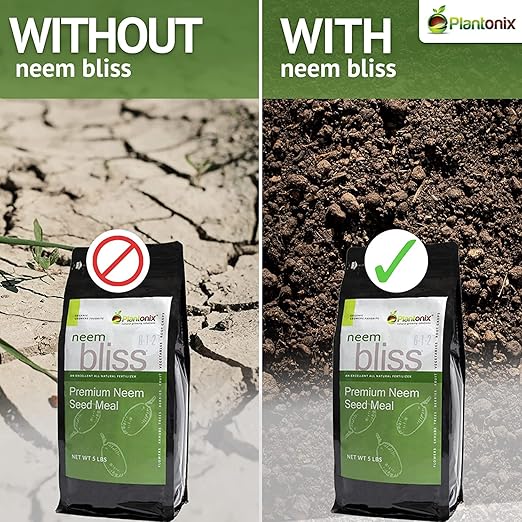 Neem Bliss (20lbs) - Organic Neem Meal Fertilizer for Plants - OMRI-Listed Neem Cake - Neem Seed Meal for Plants - Neem Fertilizer for Plants - Organic Fertilizer for Plants, Lawns, & Gardening