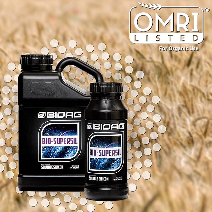 Bio-SuperSil Soluble Silicon Fertilizer (1 Gallon) for Plant Growth Soil Health nanostructured Silica hydroponic Gardening Fertilizer Organic
