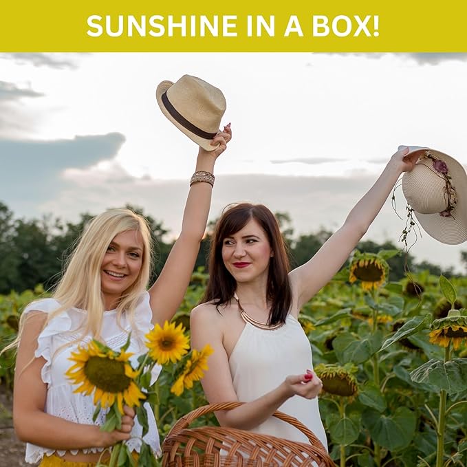 Sunflower Garden Kit with Grow Rings, Greenhouse Germination Domes, Seeds, Markers, Instructions – Gardening Gift for Mom, Teachers, Women, and Men – Made in USA