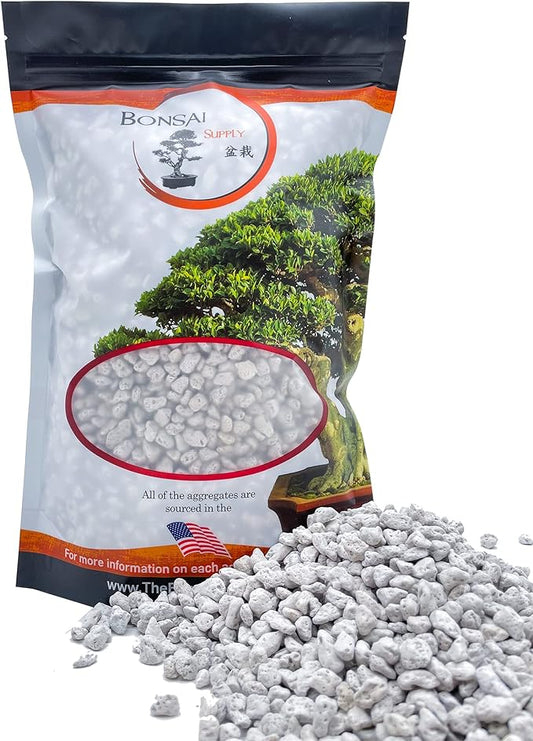 Pumice for Bonsai, Succulent, Cactus | 2 Quarts Bag | 1/4” Particle Size | The Bonsai Supply