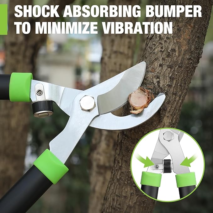 WORKPRO Bypass Lopper, 28" Branch Cutter with 65MN Spring Steel Blade, Heavy Duty Tree Trimmer with 1-1/4inch Cutting Capacity, Perfect for Cutting Shrubs and Branches