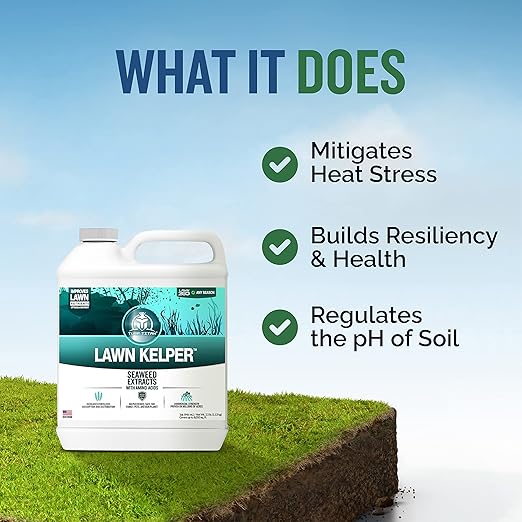 Turf Titan Lawn Kelper – Lawn & Plant Fertilizer - Liquid Fertilizer with Seaweed Kelp Extract for Lush, Greener Grass - Non-Toxic Seaweed Fertilizer