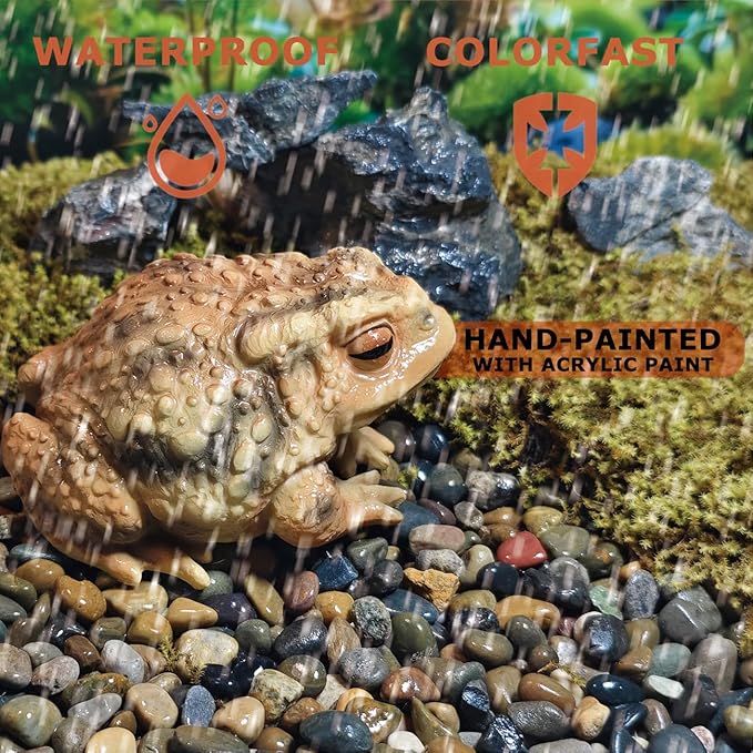 Sunthus Frog Toad Sculptures Garden Statues Yard Art Resin Decorations Outdoor Garden Decor