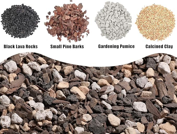 Bonsai Soil Mix Ready to Use 4 Quart, Fast Draining All Purpose Potting Soil for Bonsai Tree, Ideal for Root Development, Made from Akadama, Lava Rock, Pumice and Pine Barks