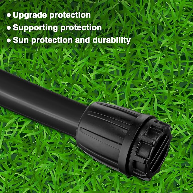 12 Pcs 1/2 Inch Garden Hose Adapter 3/4" to 1/2" Drip Irrigation Tubing Faucet Adapter Drip Irrigation Parts Faucet to Hose Adapter for Garden 3/4 Inch Faucet Connector (Black)