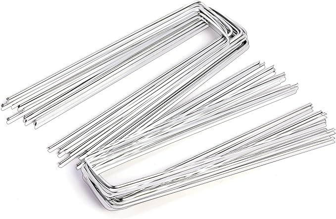 20 pcs 6 inch U-Shaped Landscape Staples, Garden Landscape Staples are Suitable for Outdoor Irrigation Hoses, Artificial Turf Nails, Fixed Fences and Tents, etc.