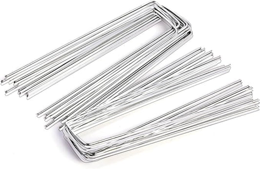 20 pcs 6 inch U-Shaped Landscape Staples, Garden Landscape Staples are Suitable for Outdoor Irrigation Hoses, Artificial Turf Nails, Fixed Fences and Tents, etc.