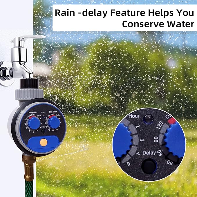 Sprinkler Water Timer Programmable Garden Zero Pressure Waterproof Irrigation Controller Hose Timer for Outdoor Lawns & Garden