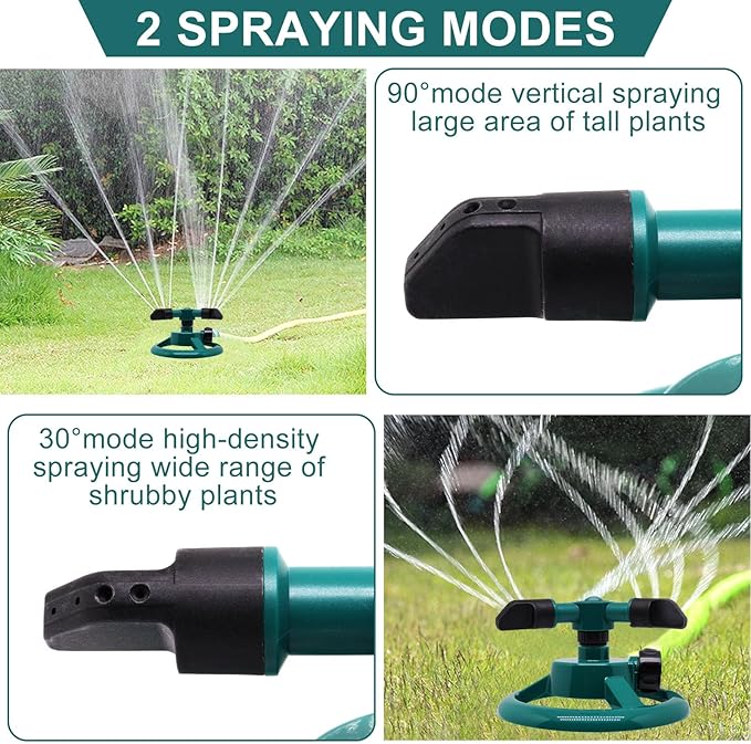 Sprinklers for Yard, Automatic 360° Rotating Lawn Sprinkler, Garden Water Sprinklers for Lawn, Large Area Coverage Lawn Irrigation System, Yard Sprinklers for Lawns and Gardens Plant, 1Pcs