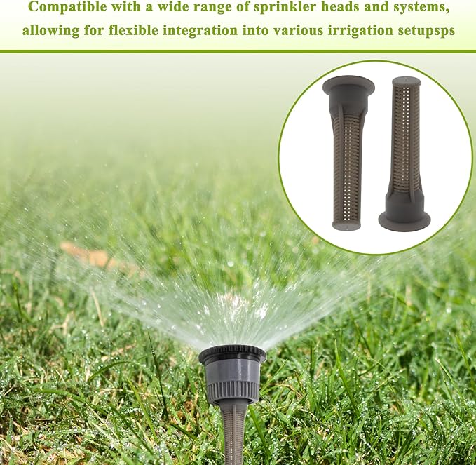 30 Pack Spray Sprinkler Nozzle Filters Variable Arc Nozzle Replacement Pop Up Sprinkler Heads Generic Irrigation Filter Compatible with Hunter, RainBird Sprinklers Spray Head (Brown)