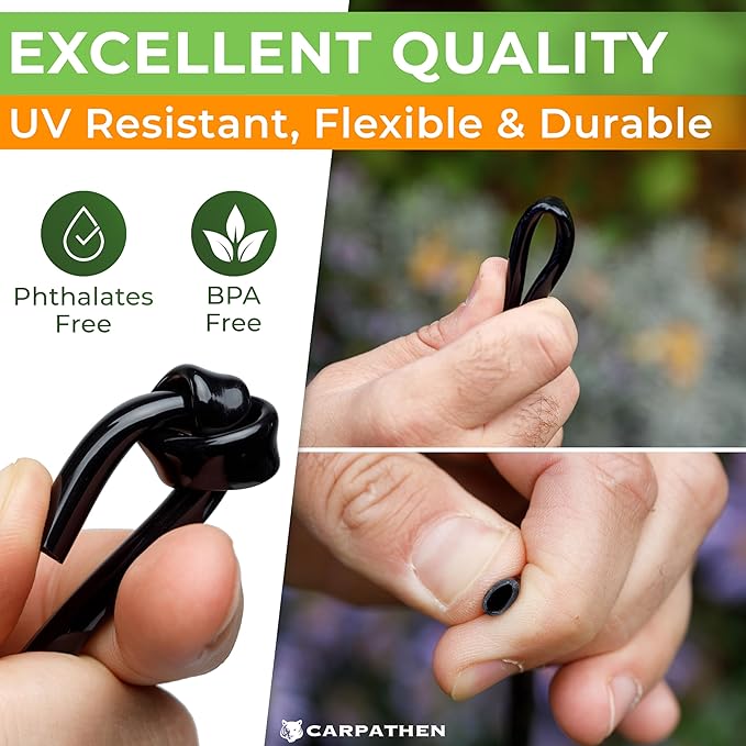 CARPATHEN 1/4 Drip Irrigation Tubing - 100 ft Black Drip Irrigation Hose Perfect for DIY Garden Irrigation System, Hydroponics, Misting Tubing, or as Blank Distribution Tubing for Any Garden Project