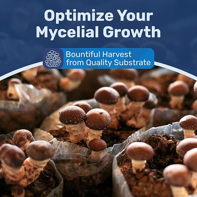 Surfin' Spores Premium Plant-Based Mushroom Substrate - 20 lbs Expert Mycologist Blend of Coco Coir, Vermiculite & Gypsum, Pasteurized & Odor-Free, Long Shelf-Life, Ideal for Monotub Cultivation