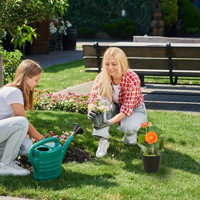 100 Packs Plastic Nursery Pots, 4 5 6 Inches Pots for Plants with Drainage Holes, Plants containers for Seedlings, Succulents, Transplanting (100, 4 5 6 Inch)