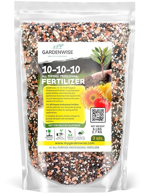 10-10-10 Plant Fertilizer Slow Release – 10 10 10 All Purpose Granular Garden Fertilizer for Fruit Trees, Evergreens, Vegetables, Arborvitae, Fig Trees, Shrubs, Pines, Oaks, Flowers