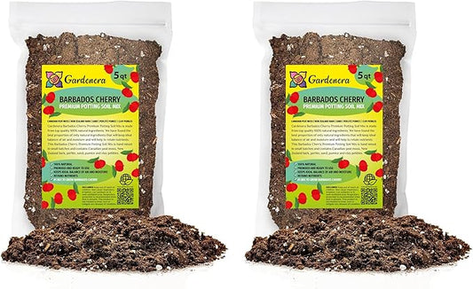 Barbados Cherry Plant Potting Soil - All-Natural Blend for Thriving Cherry Plants - Boosts Root Health and Flavorful Harvests - 10 Quart