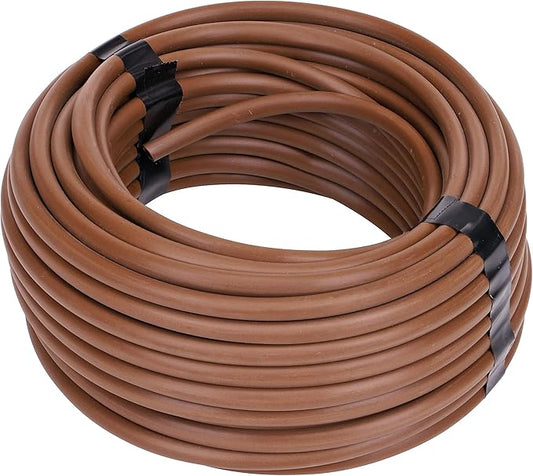 Raindrip R257BRVT 1/4-Inch Drip Irrigation Supply Tubing, 50-Foot, for Irrigation Drippers, Drip Emitters, Drip Irrigation Parts, and Drip Systems, made with Vinyl, Brown