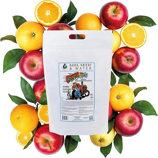 Soil Seed & Water SuperBooster Concentrated Organic Soil Amendment Fertilizer - Macronutrients, Micronutrients, Structural Component and Minerals - OMRI Listed