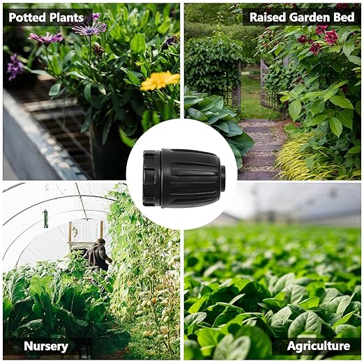 13 Pcs Drip Irrigation Fittings End Cap 1/2 Inch, In-Line Barbed Plug End Connector For 1/2 Inch Drip Tubing (0.60"-0.65" OD) Drip Line End Parts For Garden Irrigation Systems