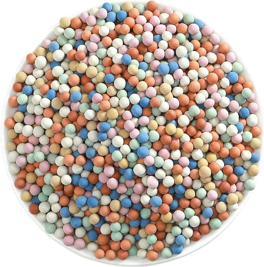 Mini 3-5mm Multi-Color Hydroponics Ceramsite Pebbles for Plants, NOHOBE Upgraded 2.5lb Mix Hydro Clay Balls, Top-Dressing Decorative Rocks for Aquaponics, Drainage Water, Cultivation, Purification