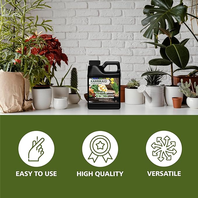 Flower Bloomer Liquid Ultimate Solution to Accelerate Flower Growth Bloom Nutrition and Enhance Blooming for Your Garden - 32 fl oz