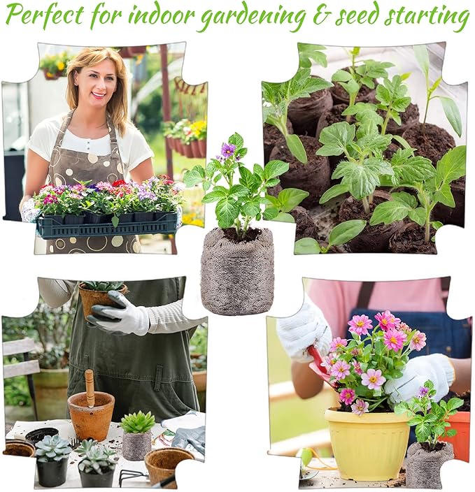 Legigo 100 Pcs 40mm Seed Starter Peat Pellets Pods for Seedlings- Compressed Seed Starting Pellets Seed Starter Pods Plugs Soil Peat Pods for Starting Seeds, Garden Planting Herb Flower Vegetables